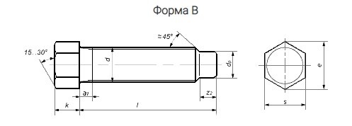 DIN 561 Форма B (резьба до шляпки)